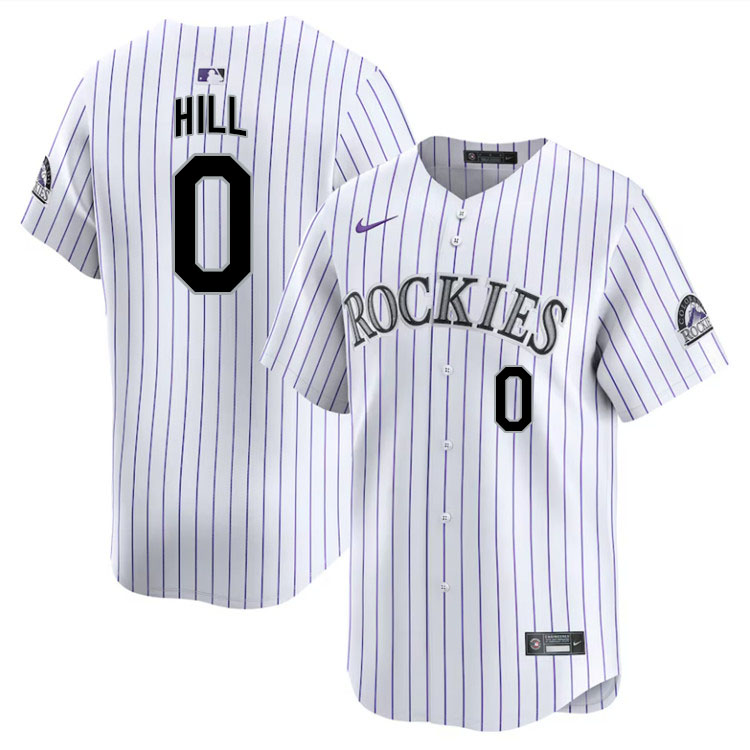 Jaden Hill Colorado Rockies Jersey,Uniforms,Gears Stitched-White